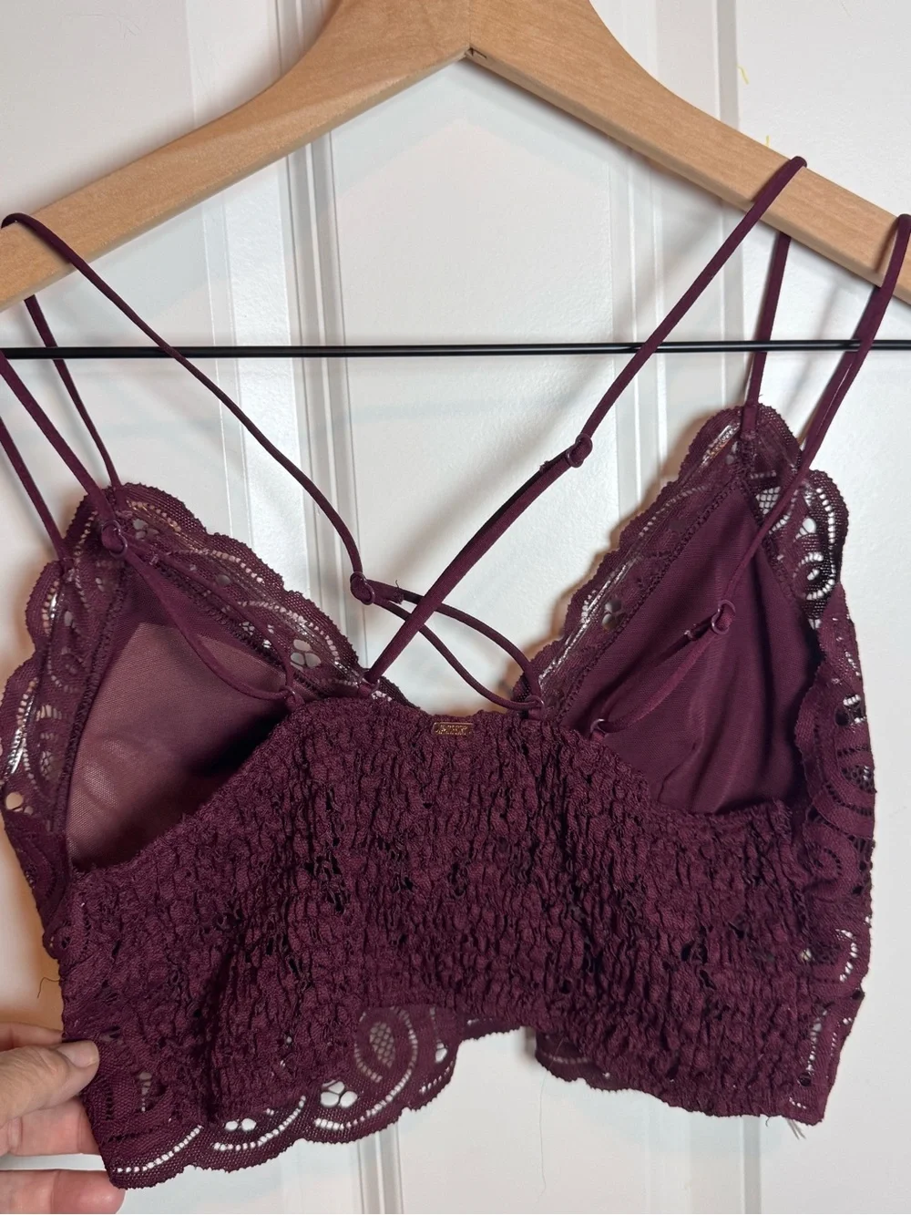 PINK Victoria's Secret Plum Lace Strappy Bralette
